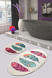 Mijölnir Juego de Alfombras de Baño Feather Djt Multicolor